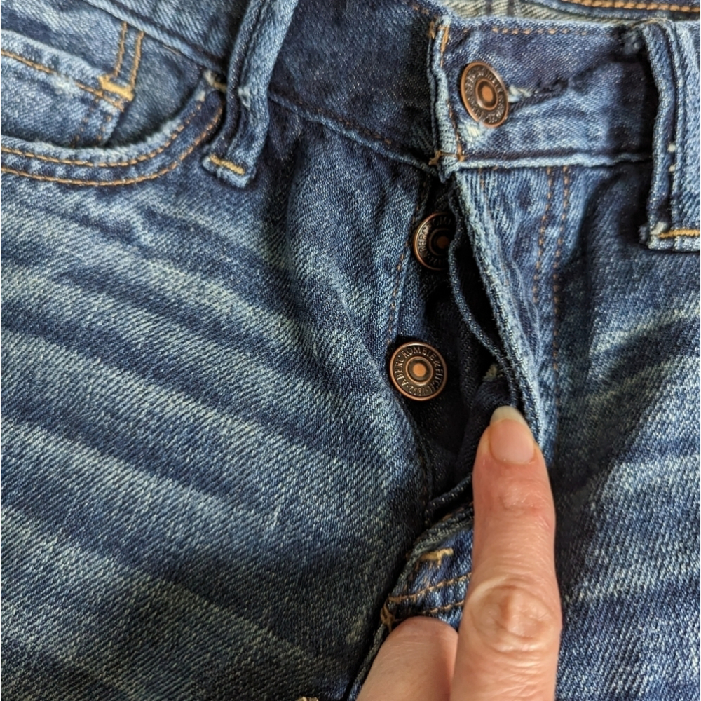 Abercrombie & FITCH boyfriend straight jean denim 2r 26 - Picture 8 of 11